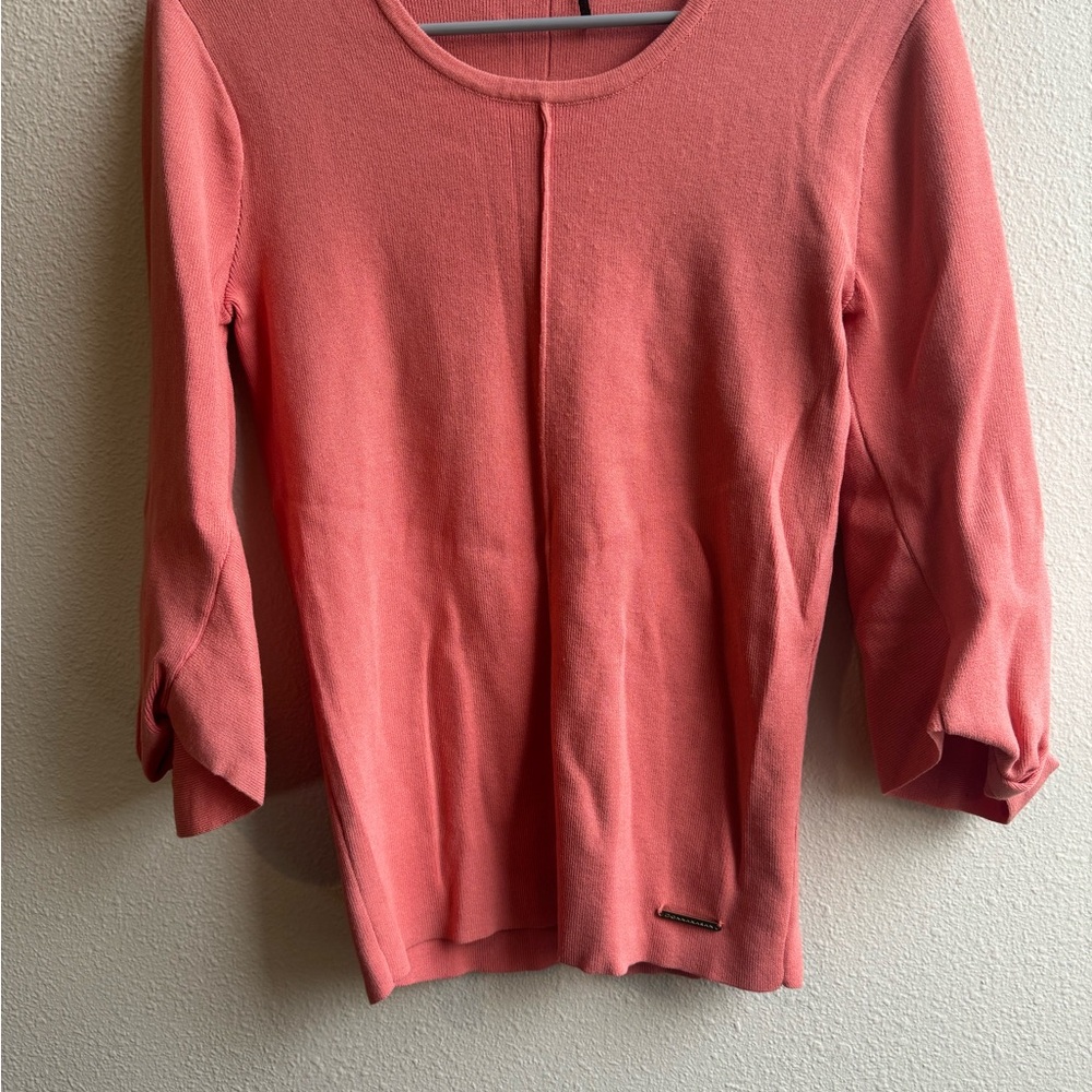 Donna Karan Coral Knit Top